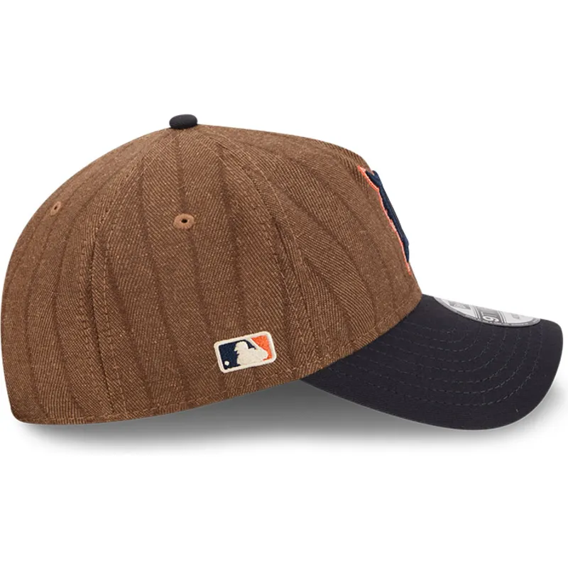cap-kaareva-brown-adjustable-strap-9twenty-a-frame-wool-pinstripe-detroit-tigers-mlb-new-era