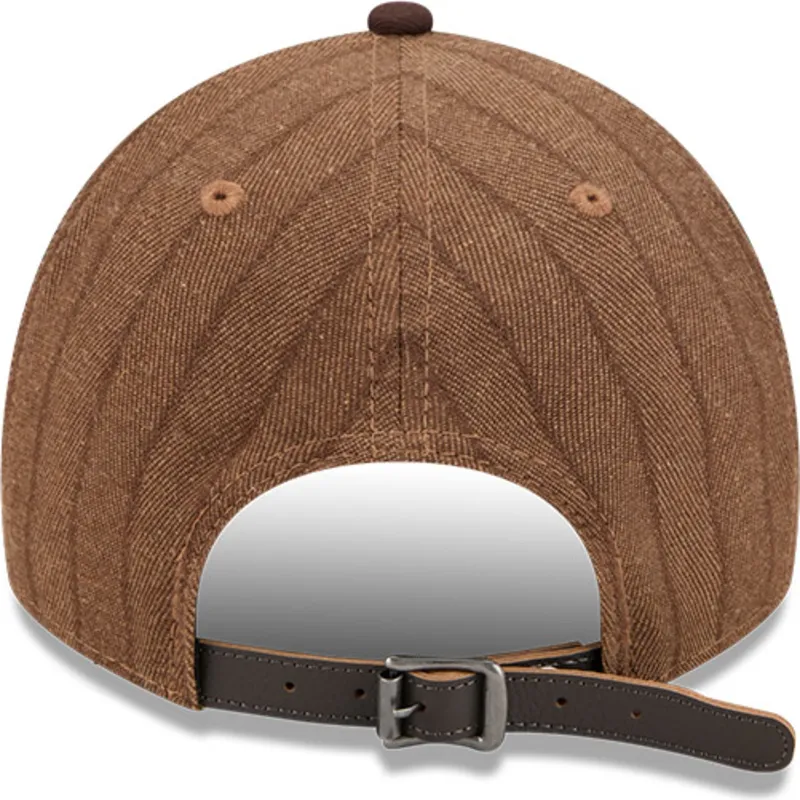lippikset-kaareva-ruskea-saadettava-nauha-9twenty-a-frame-wool-pinstripe-san-diego-padres-mlb-new-era
