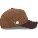 lippikset-kaareva-ruskea-saadettava-nauha-9twenty-a-frame-wool-pinstripe-san-diego-padres-mlb-new-era