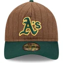 cap-kaareva-brown-adjustable-strap-9twenty-a-frame-wool-pinstripe-oakland-athletics-mlb-new-era