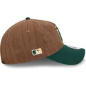 cap-kaareva-brown-adjustable-strap-9twenty-a-frame-wool-pinstripe-oakland-athletics-mlb-new-era