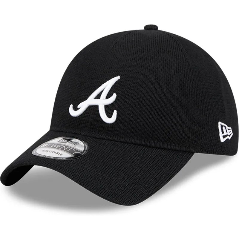 lippikset-kaareva-musta-saadettava-nauha-9twenty-merino-wool-atlanta-braves-mlb-new-era