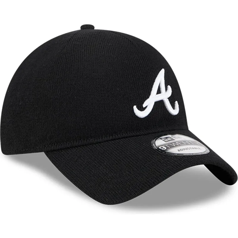 lippikset-kaareva-musta-saadettava-nauha-9twenty-merino-wool-atlanta-braves-mlb-new-era