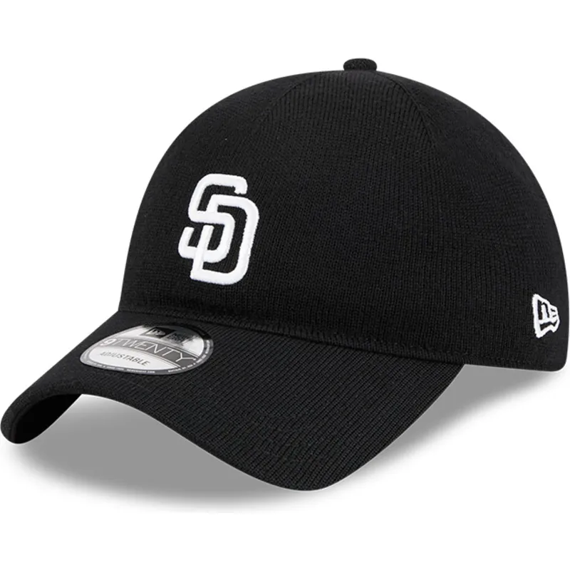 lippikset-kaareva-musta-saadettava-nauha-9twenty-merino-wool-san-diego-padres-mlb-new-era