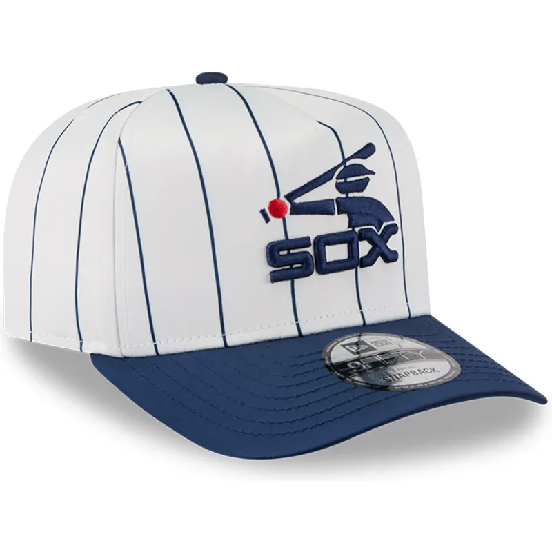 cap-kaareva-white-snapback-9fifty-a-frame-satin-pinstripe-chicago-white-sox-mlb-new-era cap-kaareva-white-snapback-9fifty-a-frame-satin-pinstripe-chicago-white-sox-mlb-new-era