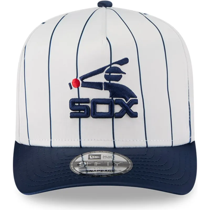 cap-kaareva-white-snapback-9fifty-a-frame-satin-pinstripe-chicago-white-sox-mlb-new-era cap-kaareva-white-snapback-9fifty-a-frame-satin-pinstripe-chicago-white-sox-mlb-new-era