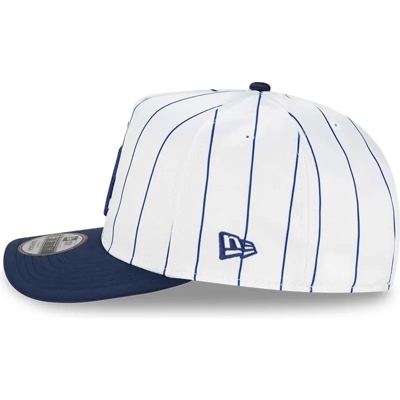 lippikset-kaareva-valkoinen-snapback-9fifty-a-frame-satin-pinstripe-los-angeles-dodgers-mlb-new-era