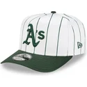 lippikset-kaareva-valkoinen-snapback-9fifty-a-frame-satin-pinstripe-oakland-athletics-mlb-new-era