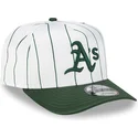 lippikset-kaareva-valkoinen-snapback-9fifty-a-frame-satin-pinstripe-oakland-athletics-mlb-new-era