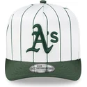 lippikset-kaareva-valkoinen-snapback-9fifty-a-frame-satin-pinstripe-oakland-athletics-mlb-new-era