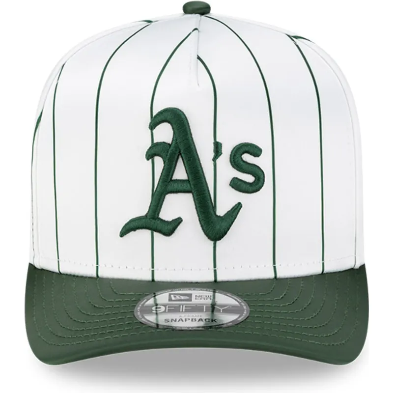 lippikset-kaareva-valkoinen-snapback-9fifty-a-frame-satin-pinstripe-oakland-athletics-mlb-new-era