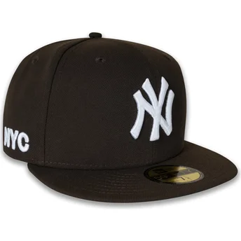 Cap litteä brown ajustada 59FIFTY NYC Side New York Yankees MLB New Era