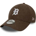 lippikset-kaareva-ruskea-snapback-9forty-melton-wool-detroit-tigers-mlb-new-era