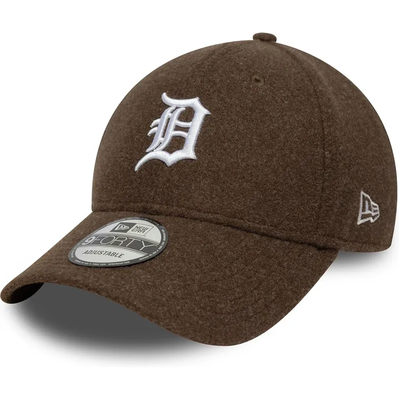 lippikset-kaareva-ruskea-snapback-9forty-melton-wool-detroit-tigers-mlb-new-era