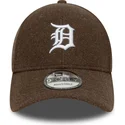 lippikset-kaareva-ruskea-snapback-9forty-melton-wool-detroit-tigers-mlb-new-era