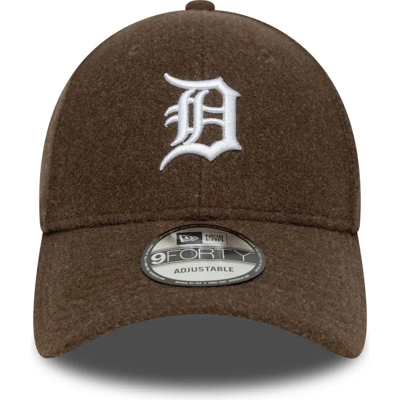 lippikset-kaareva-ruskea-snapback-9forty-melton-wool-detroit-tigers-mlb-new-era