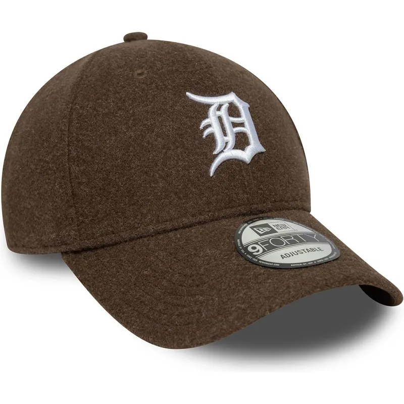 lippikset-kaareva-ruskea-snapback-9forty-melton-wool-detroit-tigers-mlb-new-era