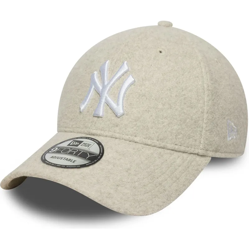 cap-kaareva-beige-snapback-9forty-melton-wool-new-york-yankees-mlb-new-era cap-kaareva-beige-snapback-9forty-melton-wool-new-york-yankees-mlb-new-era