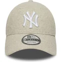 cap-kaareva-beige-snapback-9forty-melton-wool-new-york-yankees-mlb-new-era