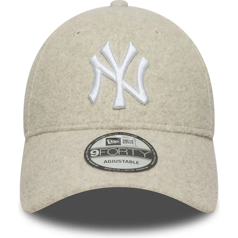cap-kaareva-beige-snapback-9forty-melton-wool-new-york-yankees-mlb-new-era cap-kaareva-beige-snapback-9forty-melton-wool-new-york-yankees-mlb-new-era