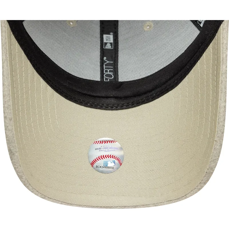 cap-kaareva-beige-snapback-9forty-melton-wool-new-york-yankees-mlb-new-era cap-kaareva-beige-snapback-9forty-melton-wool-new-york-yankees-mlb-new-era