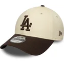 lippikset-kaareva-ruskea-saadettava-nauha-9forty-side-patch-los-angeles-dodgers-mlb-new-era