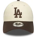 lippikset-kaareva-ruskea-saadettava-nauha-9forty-side-patch-los-angeles-dodgers-mlb-new-era