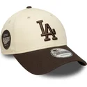 lippikset-kaareva-ruskea-saadettava-nauha-9forty-side-patch-los-angeles-dodgers-mlb-new-era