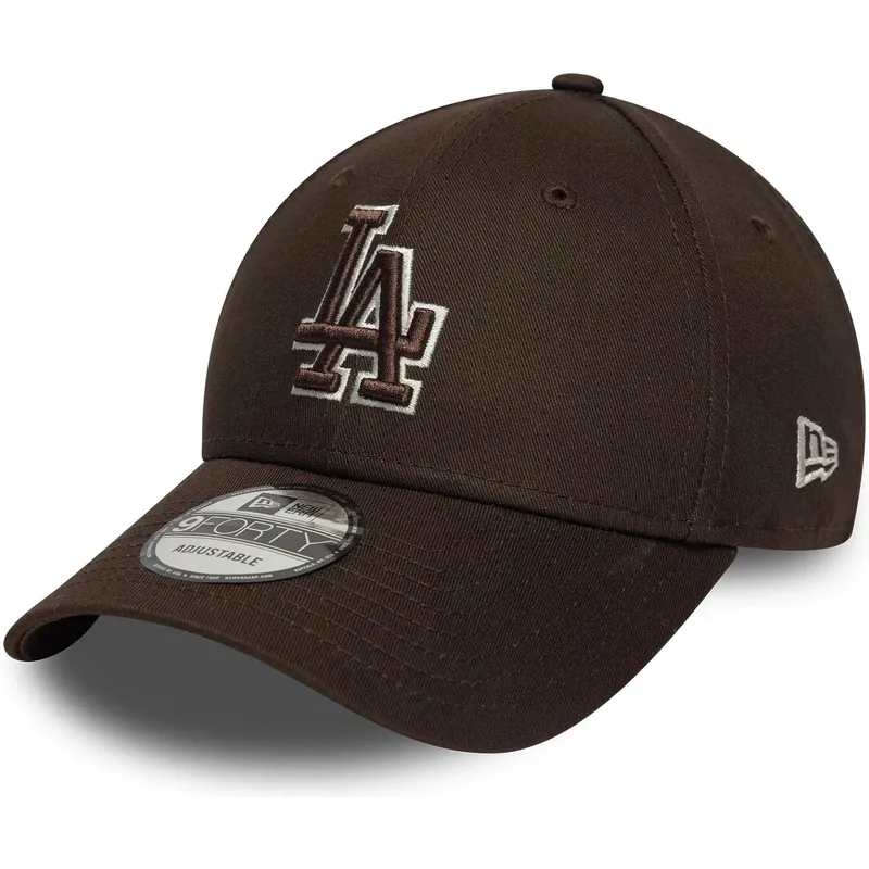 lippikset-kaareva-ruskea-saadettava-nauha-9forty-outline-los-angeles-dodgers-mlb-new-era