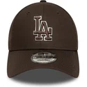 lippikset-kaareva-ruskea-saadettava-nauha-9forty-outline-los-angeles-dodgers-mlb-new-era