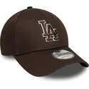 lippikset-kaareva-ruskea-saadettava-nauha-9forty-outline-los-angeles-dodgers-mlb-new-era