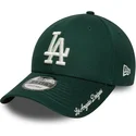 lippikset-kaareva-vihrea-saadettava-nauha-9forty-visor-script-los-angeles-dodgers-mlb-new-era