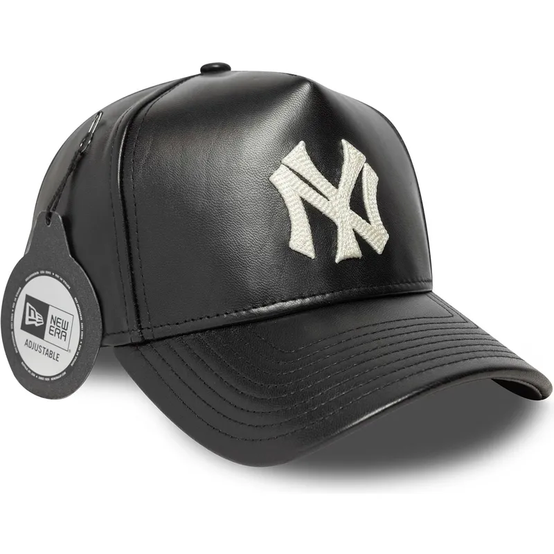 lippikset-kaareva-musta-saadettava-nauha-9forty-e-frame-img-leather-new-york-yankees-mlb-new-era