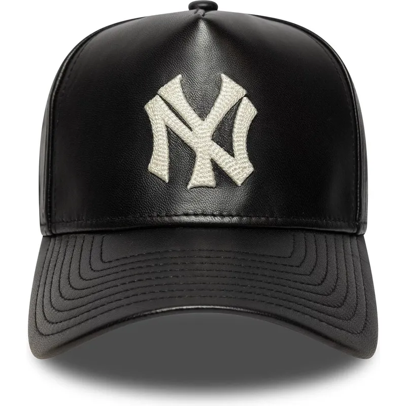 lippikset-kaareva-musta-saadettava-nauha-9forty-e-frame-img-leather-new-york-yankees-mlb-new-era