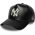 lippikset-kaareva-musta-saadettava-nauha-9forty-e-frame-img-leather-new-york-yankees-mlb-new-era