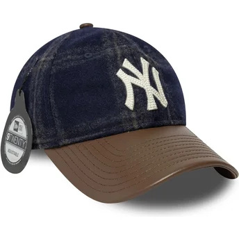 Lippikset kaareva monivärinen säädettävä nauha 9TWENTY Img Loden Leather New York Yankees MLB New Era