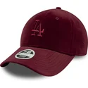 lippikset-kaareva-punainen-saadettava-nauha-9forty-velour-los-angeles-dodgers-mlb-new-era