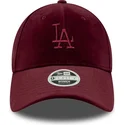 lippikset-kaareva-punainen-saadettava-nauha-9forty-velour-los-angeles-dodgers-mlb-new-era