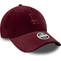 lippikset-kaareva-punainen-saadettava-nauha-9forty-velour-los-angeles-dodgers-mlb-new-era