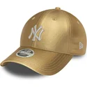 lippikset-kaareva-kulta-saadettava-nauha-dorada-9forty-metallic-new-york-yankees-mlb-new-era