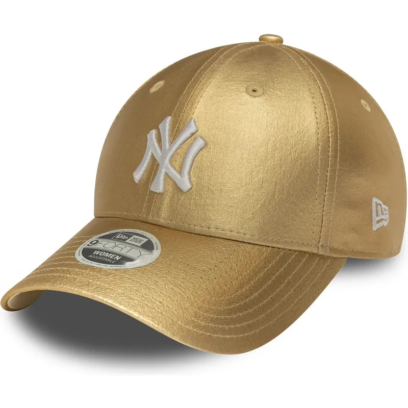 lippikset-kaareva-kulta-saadettava-nauha-dorada-9forty-metallic-new-york-yankees-mlb-new-era