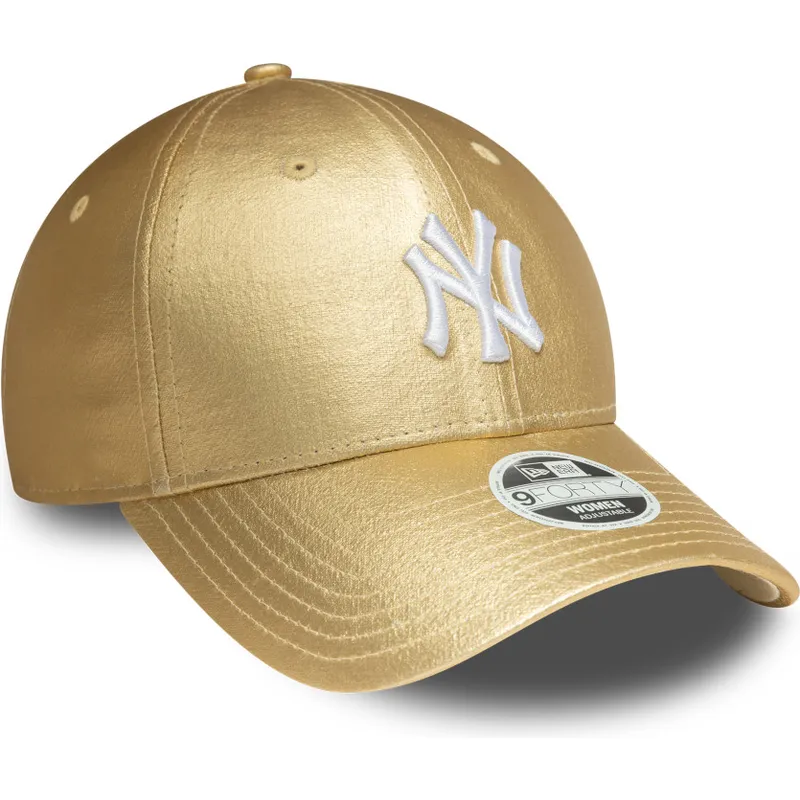 lippikset-kaareva-kulta-saadettava-nauha-dorada-9forty-metallic-new-york-yankees-mlb-new-era