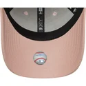 new-era-curved-brim-women-pink-logo-9forty-league-essential-los-angeles-dodgers-mlb-pink-adjustable-cap