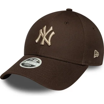 Cap kaareva brown adjustable strap 9FORTY League Essential New York Yankees MLB New Era
