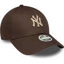 cap-kaareva-brown-adjustable-strap-9forty-league-essential-new-york-yankees-mlb-new-era