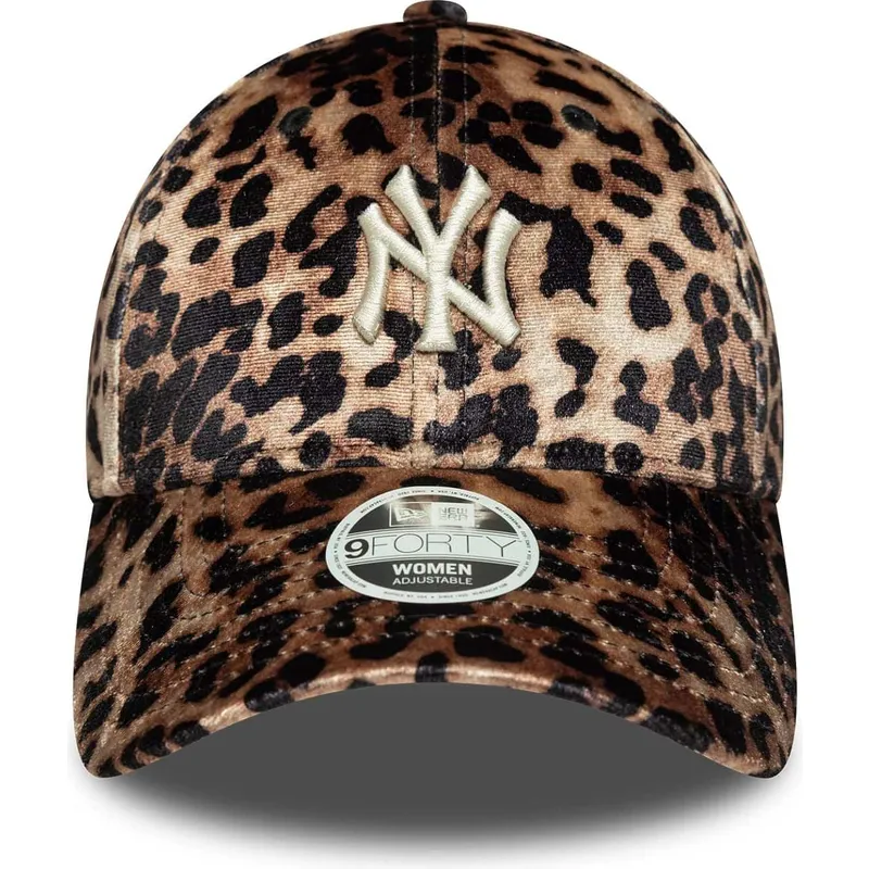 lippikset-kaareva-leopardi-saadettava-nauha-9forty-leo-velour-new-york-yankees-mlb-new-era
