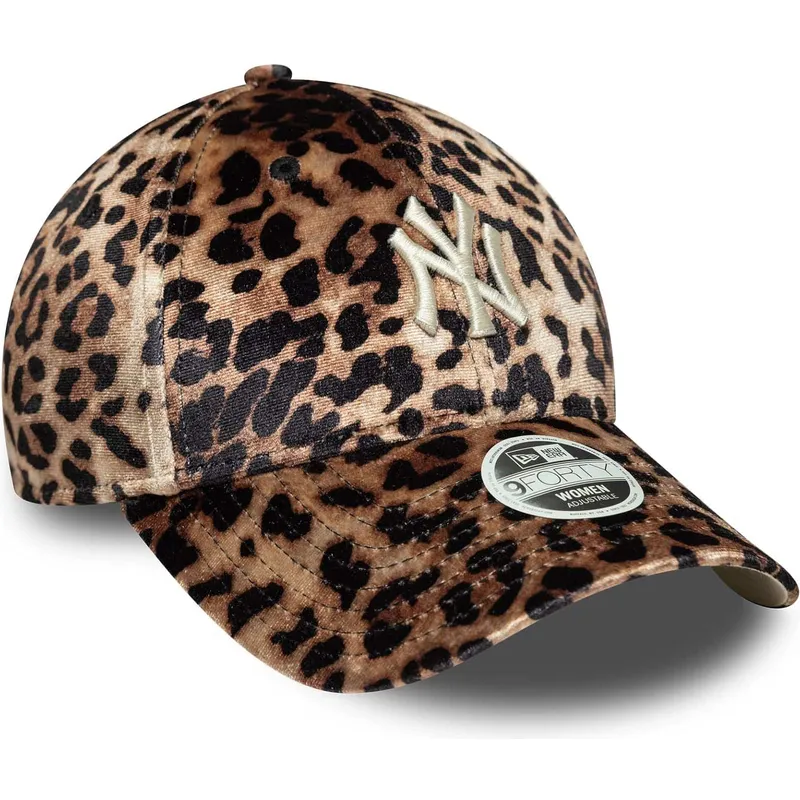 lippikset-kaareva-leopardi-saadettava-nauha-9forty-leo-velour-new-york-yankees-mlb-new-era
