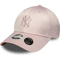 lippikset-kaareva-vaaleanpunainen-saadettava-nauha-9forty-satin-bow-back-new-york-yankees-mlb-new-era
