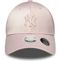 lippikset-kaareva-vaaleanpunainen-saadettava-nauha-9forty-satin-bow-back-new-york-yankees-mlb-new-era