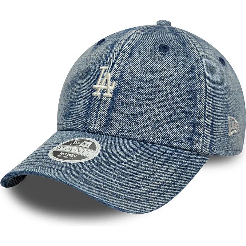 lippikset-kaareva-sininen-saadettava-nauha-9twenty-denim-los-angeles-dodgers-mlb-new-era